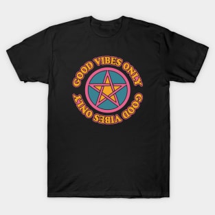 Pagan Pentagram Good Vibes Only Pastel Goth T-Shirt